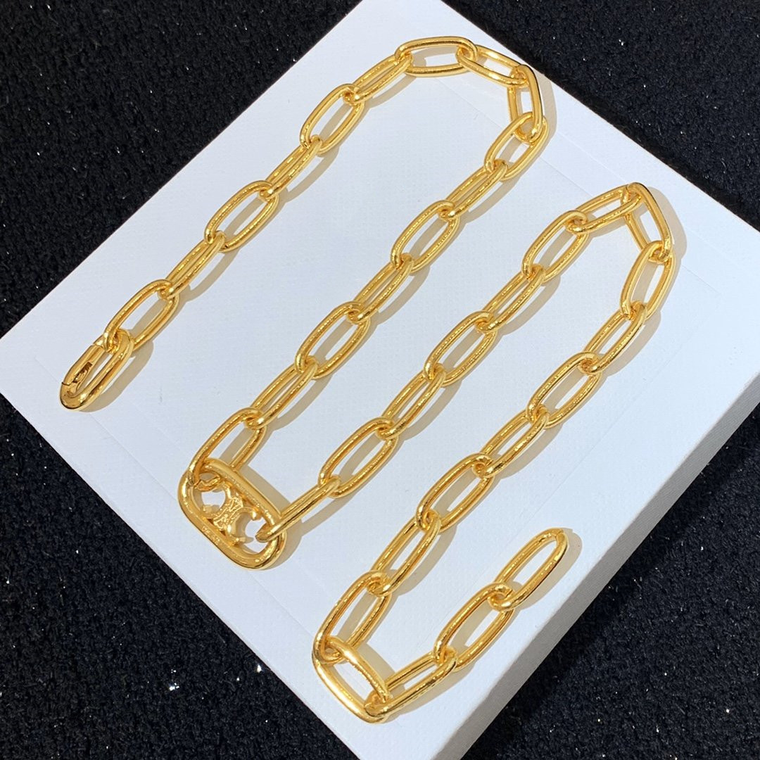 

Women Chains Necklaces Brass Material Simple Personality Street Necklaces Lady Party Necklaces Fine Jewelry Top Quality