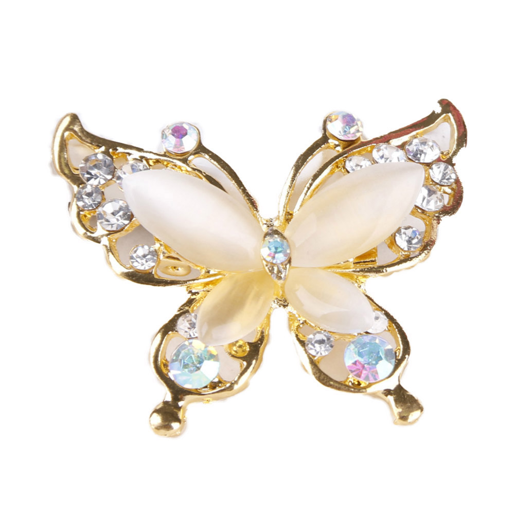

Crystal Rhinestone Butterfly Brooch Vintage Female Fashion Broche Hijab Pins And Brooches Women Animal Pins Broches Jewelry