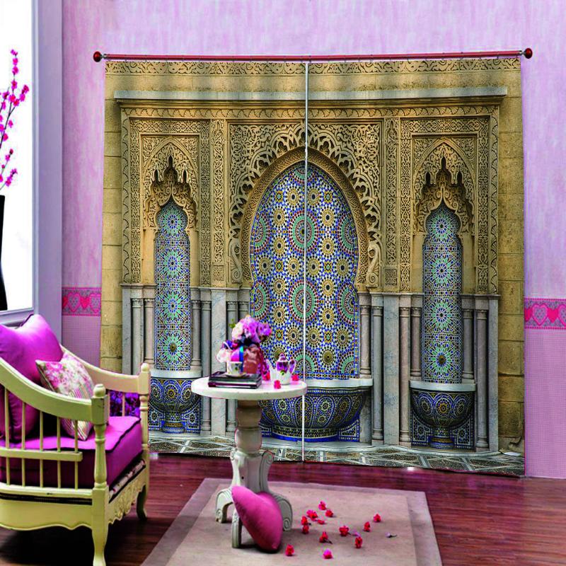 

European Curtains High Quality Roman Curtains Living Room Decoration Living Room Bedroom Drapes, As pic