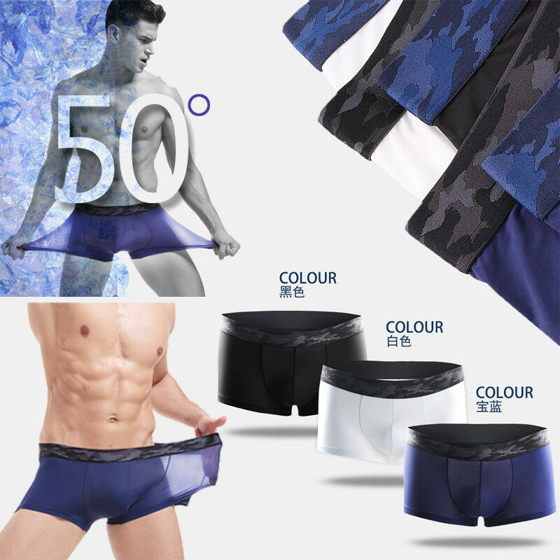 

Mens Underwear Breathable Comfy Boxer Briefs Shorts Seamless Underpants