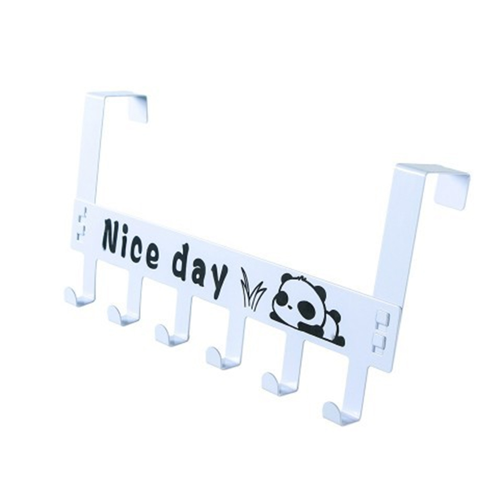 

Dropshipping 6-Hook Bathroom Organizer Hanger Titanium Steel Home Kitchen Hooks Over Door Hanging Storage Rack Holder MDP66