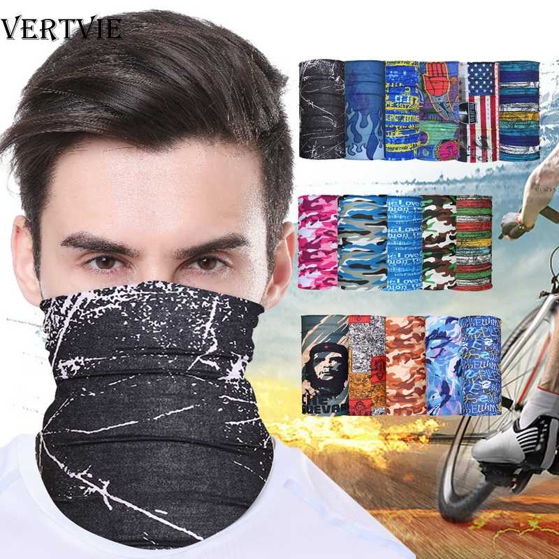 

VERTVIE 2Pcs Camouflage Scarves Dustproof Headband Outdoor Sport Cycling Bandanas Camping Hiking Washouts Headwear Magic Scarf, Color 1 2pcs