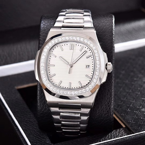 

Luxury Men's Diamond Designer Watch High Quality Automatic Mechanical Stainless Steel Strap Nautilus Men Mens Watch Watches Wristwatches, Shipping cost