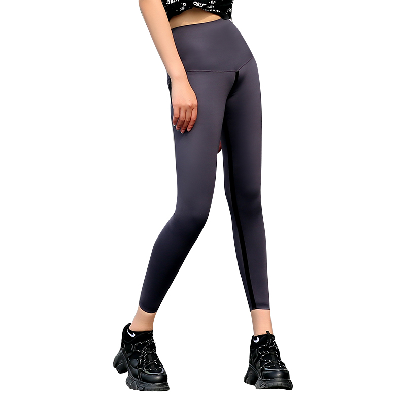 

Women Sharkskin High Waisted Leggings Ladies Slim Yoga Gym Fitness Pants Spring and Autumn Style for Exercise, Black