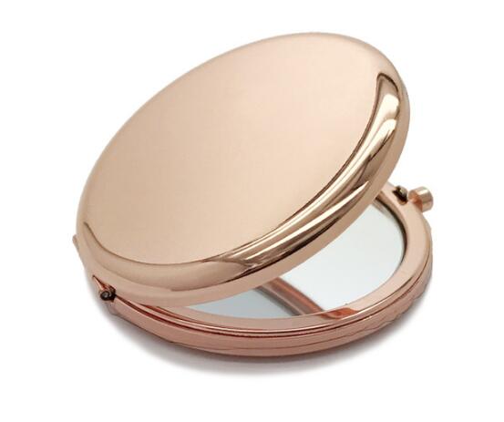 

Makeup Mirror Pocket Mirror Compact Folded Portable Small Round Hand Mirror Makeup Vanity Metal Cosmetic