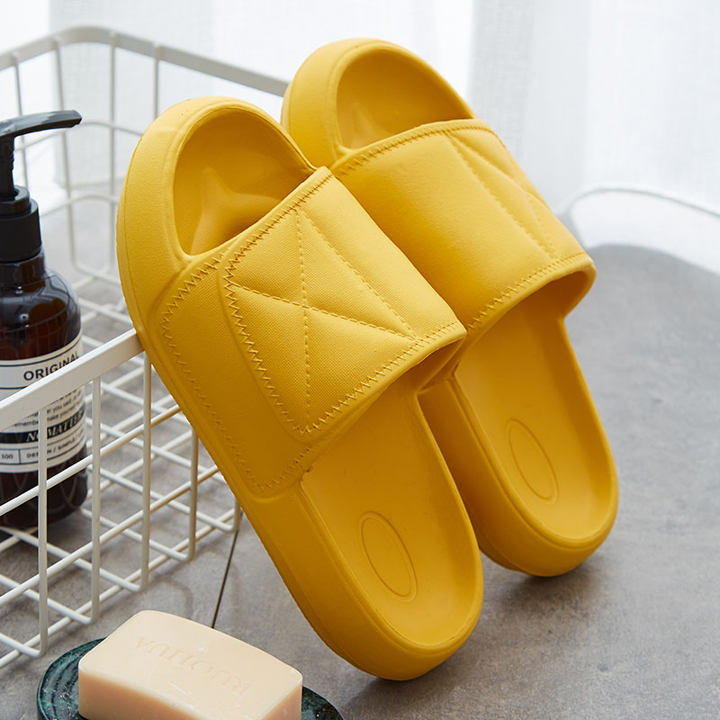 

Couple Fashion Slippers Soft Slippers Comfort on Clouds Colorful Summer Shoes Simple Plain Lover Good Quality, Orange -16006