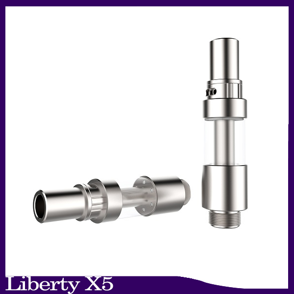 

Liberty X5 Ceramic Vape Cartridge 0.5ml Tcell Ceramic Coil Tank with Adjustable Airflow For Bud Touch Preheat Battery puffco peak 0266307-1