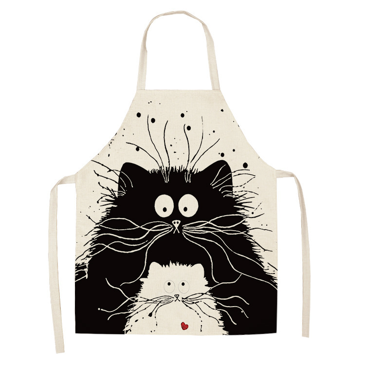 

1pcs linen kitchen apron 55 * 68cm