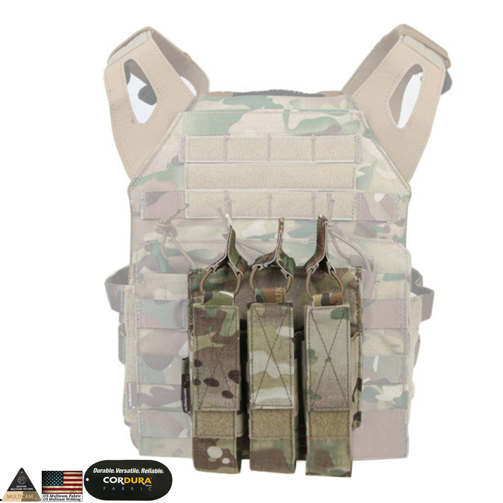

Modular Triple Pouch Airsoft Hunting MP7 Magazine Pouch Wargame Tactical Accessories Molle Mag Pouch Multicam