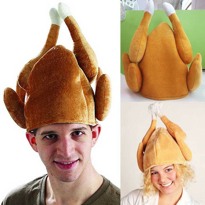 

Turkey Hats Thanksgiving Day DIY Turkey Funny Adults Hat Roasted Turkey Hat Outfit Halloween Thanksgiving Costume Accessory Gift