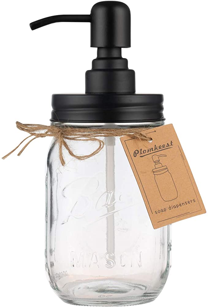 

Black Bird head Regular Mason Jar Soap Dispenser Lids Rust Proof 304 Stainless Steel Liquid Pump for Kitchen and Bathroom -Jar not Included