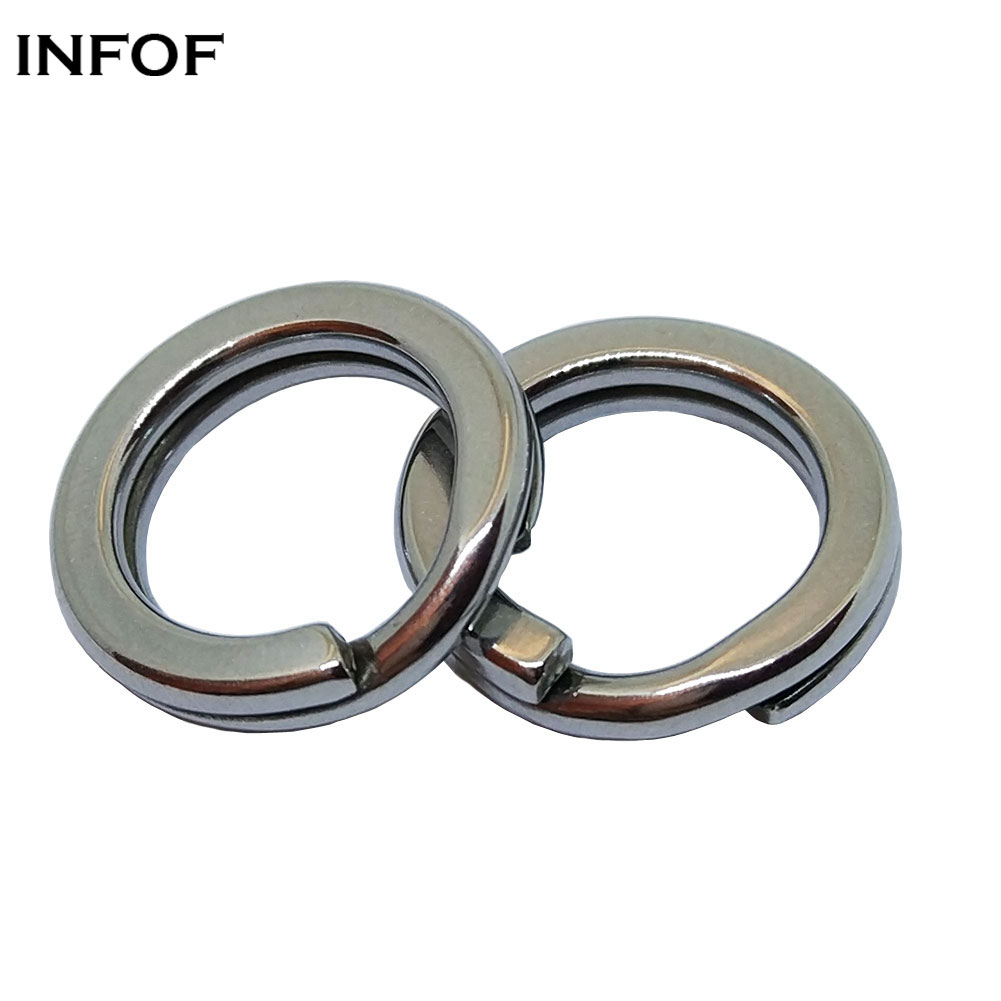 INFOF Brand 500pcs/lot F6056-2 Double Strength Split Rings Stainless Steel Heavy Double Rings Connector Carp Fishing Accessories Saltwater-image-413964115