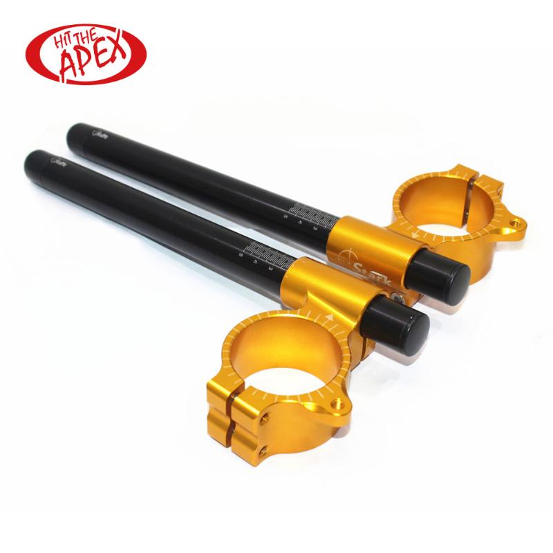

For 748 848 916 996 1098 1198 CNC Aluminium Alloy 53mm Fork Tube 7/8" Motorcycle Clip-ons Clip on Handlebars