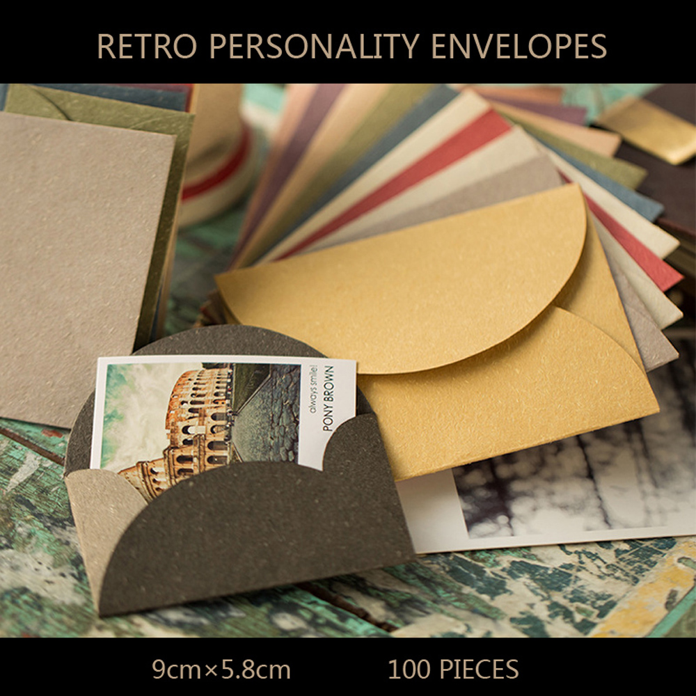 

100 pieces 9cm×5.8cm high-grade gilding business envelope invitation letter with gilded pearl paper small card envelopes