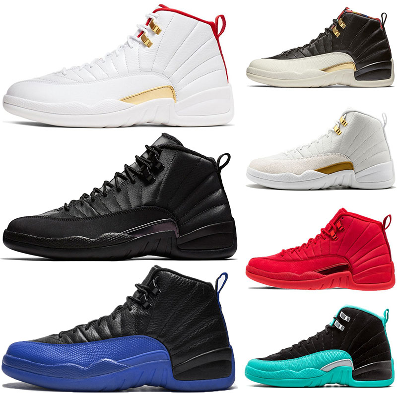 

JADE 12 FIBA Game Royal Black 12s Winterized WNTR Reptile Hyper Jade Mens Basketball Shoes Gym red Flu Game CNY Sneakers US 7-13, A19 french blue