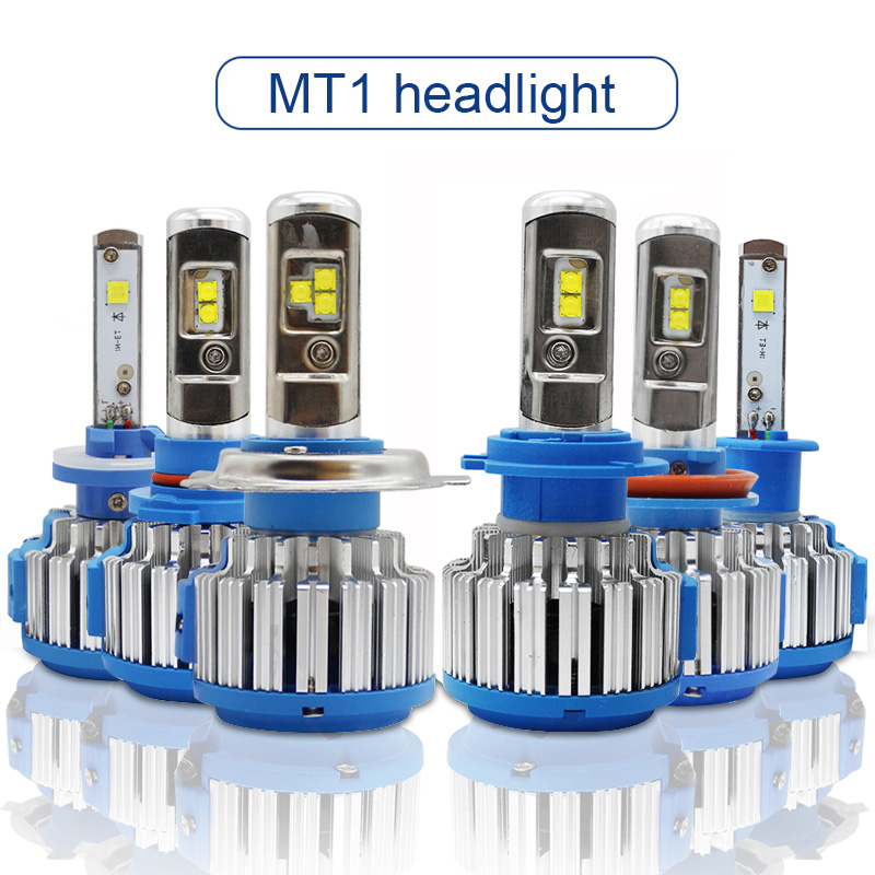 

1set*6000K 12V MT1 H3 H7 H1 8000LM 9007 H13 H4 H11 Auto Headlight Led Bulbs Super Bright turbo for Car Light led Lamp