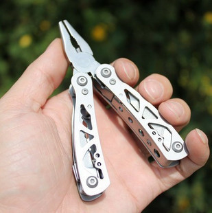 hot Multi-function knife and pliers 11.5cm outdoor multi-tools all stainless steel folding pliers mini pliers-image-500055981