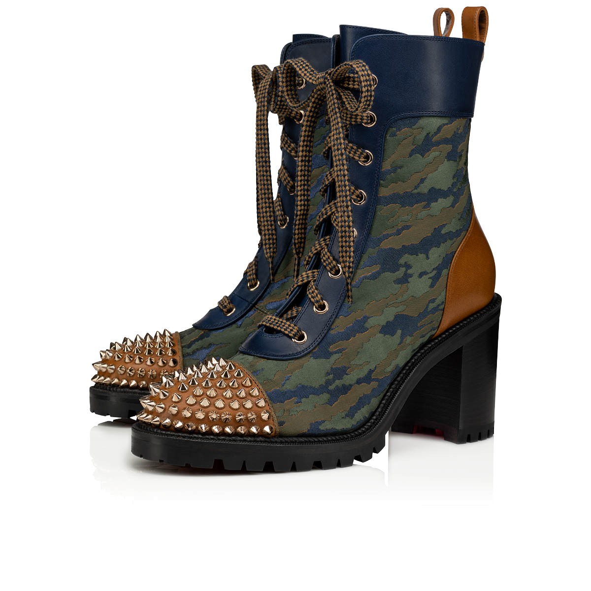 

Luxurys Designers Boots Ts Croc Spikes Blacks Genuine Leather Red Bottoms Ankles Boots Black Calf Leathers Ladies Ankle Boot Combat Booty, Color 5