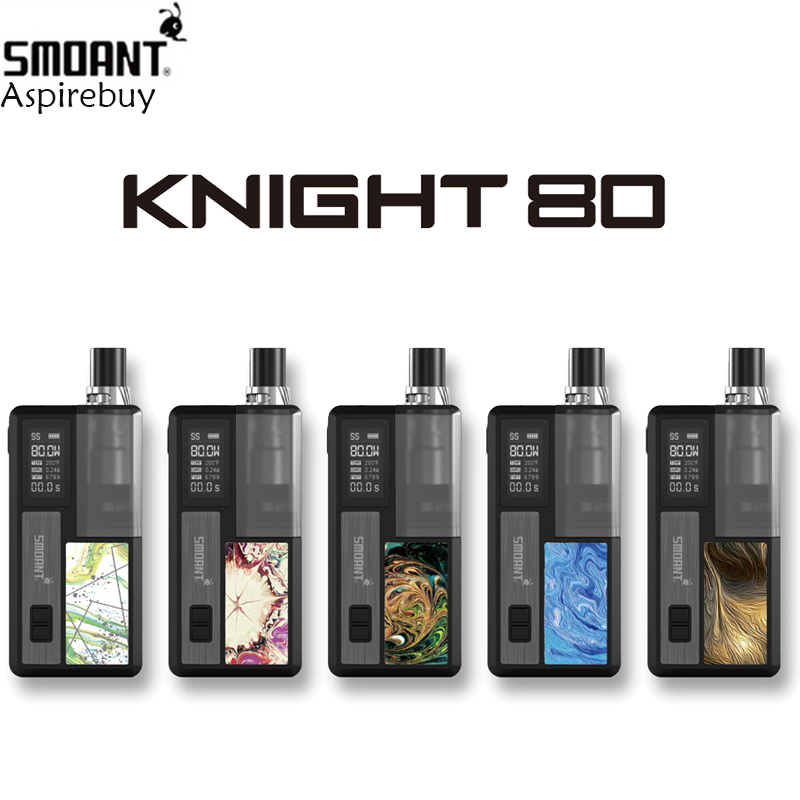 

Smoant Knight 80 Pod Mod Kit 80W Output Mod Powered By Single 18650 Battery with 4ml Cartridge Vaporizer VW DVW Bypass Authentic, Multi=leave us message
