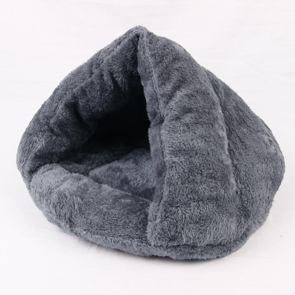 

New Color Cute Soft Warm Cat Cave Bed Fleece House Cat Sleeping Bag Dog Bed Mat Kitten House Cushion Nest Pet Products for Puppy T200618