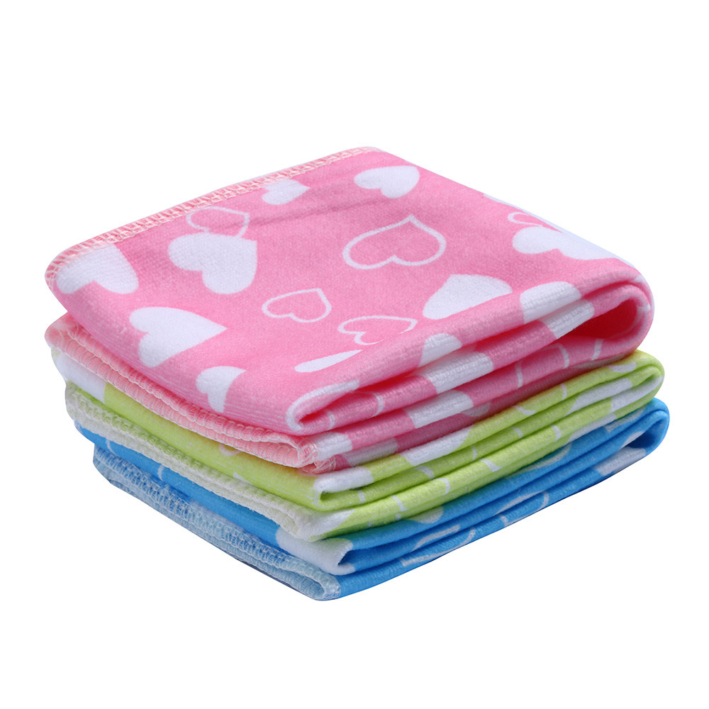 

25*50cm Hand Towel Baby Kids Bathing Beach Soft Microfiber Absorbent Children's Hand Towel Print Face Baby Bath, Green