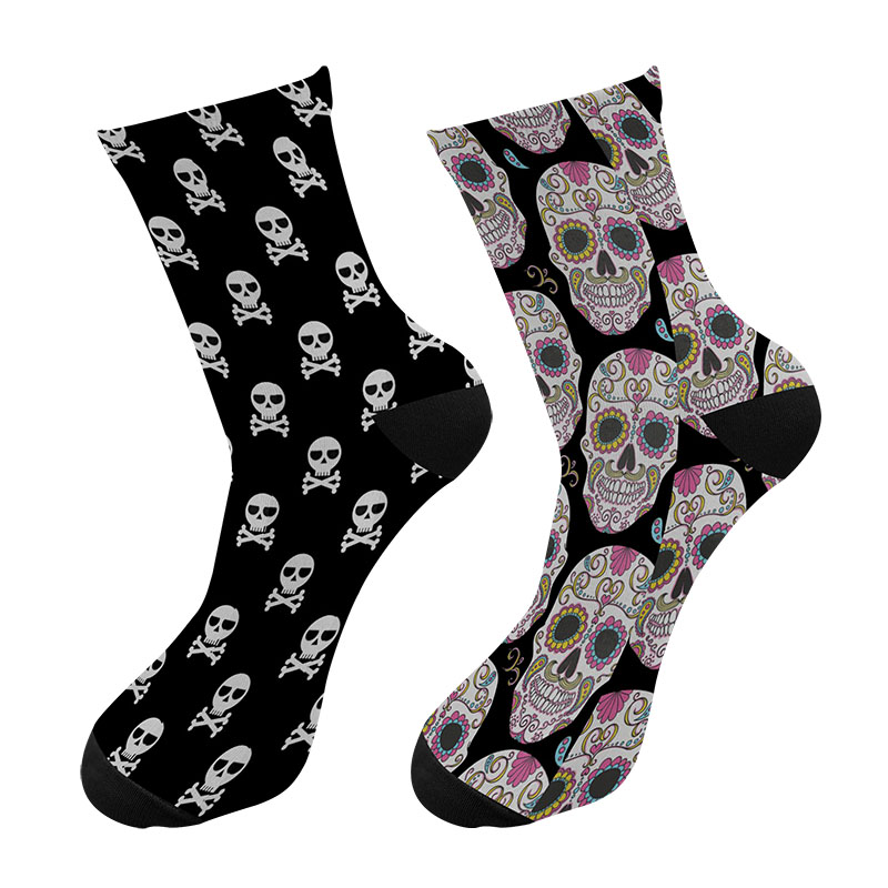 

Men Fashions 3d Printed Skull Foot X Ray Crew Socks Men Funny Sugar Skull Skeleton Long Socks Street Trend Cloud Tube