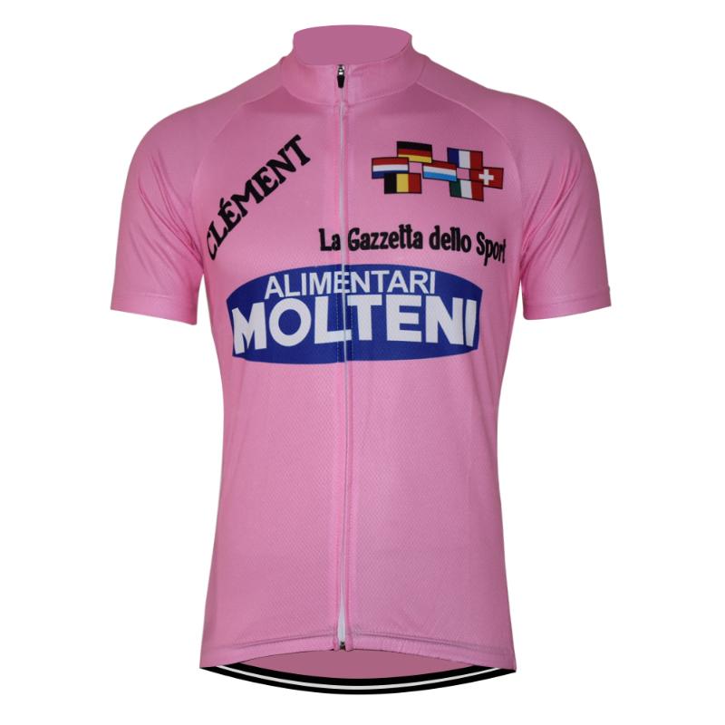 

ITALIA 1972 retro cycling jersey molteni pink cycling clothing classic short-sleeve maillot jersey Customized bicycle clothing, Style photos