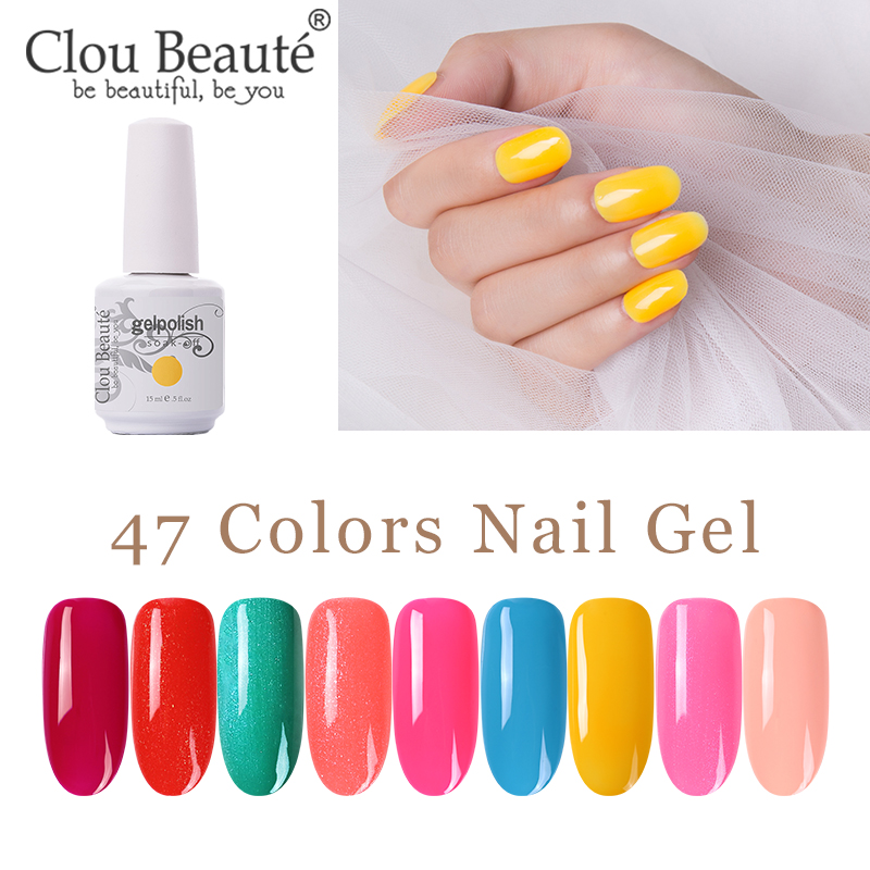 

Clou Beaute 15ml Gel Nail Polish Glitter Nail Color Soak Off UV Gel Varnish Base Coat No Wipe Top Coat Gelpolish Sequins, 10ml top coat