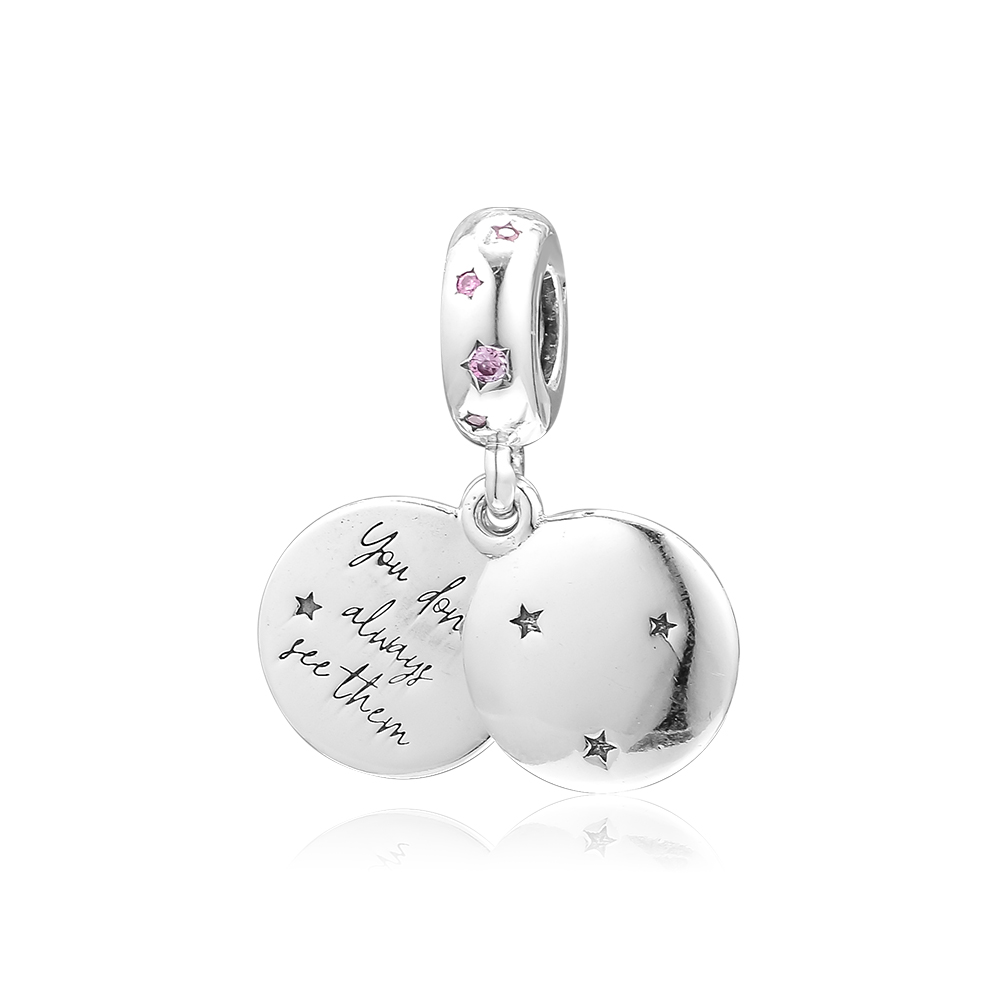2019 Mother&#039;s Day 925 Sterling Silver Jewelry Forever Sisters Dangle Charm Beads Fits Pandora Bracelets Necklace For Women DIY Making-image-460381681