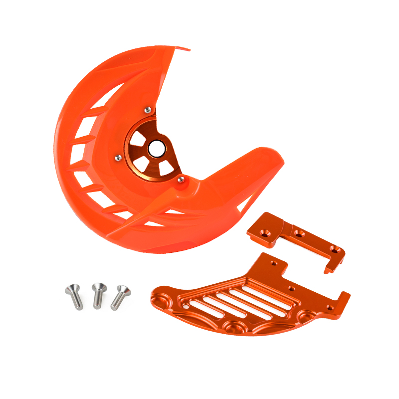 Front Brake Disc Rotor Guard Protector Cover For KTM SX XC EXC SXF XCF XCW XCFW EXCF SIX DAYS 125 150 200 250 300 350 400 450 500 505 525 530 2015-2019 Dirt Bike Orange