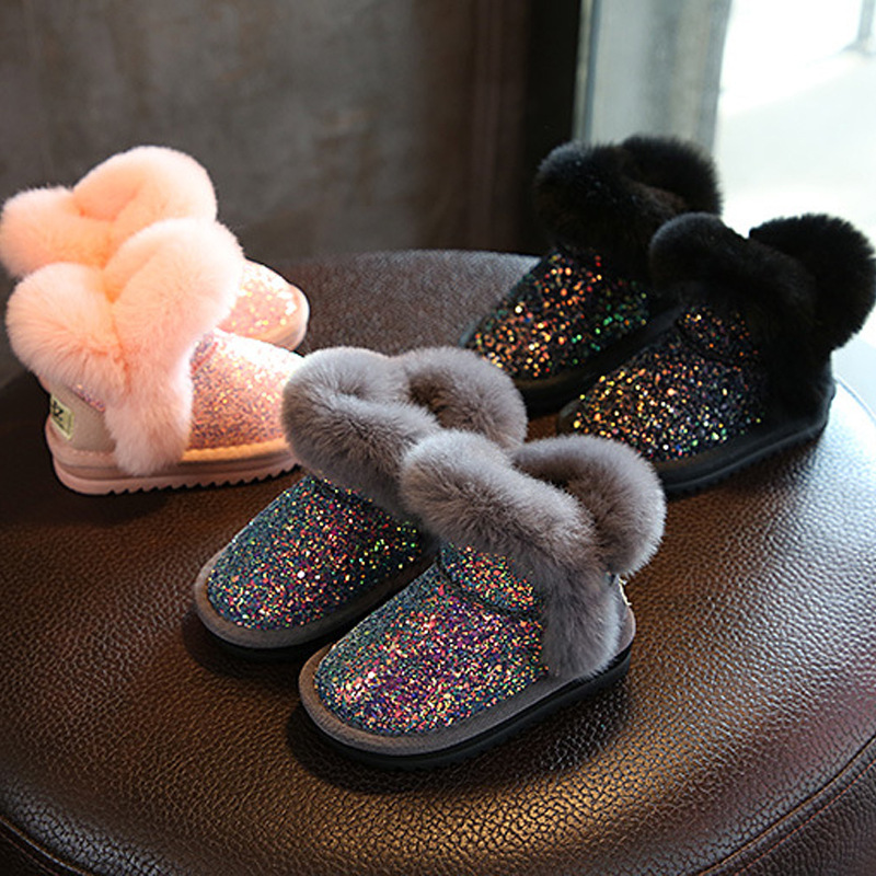 sequin winter boots