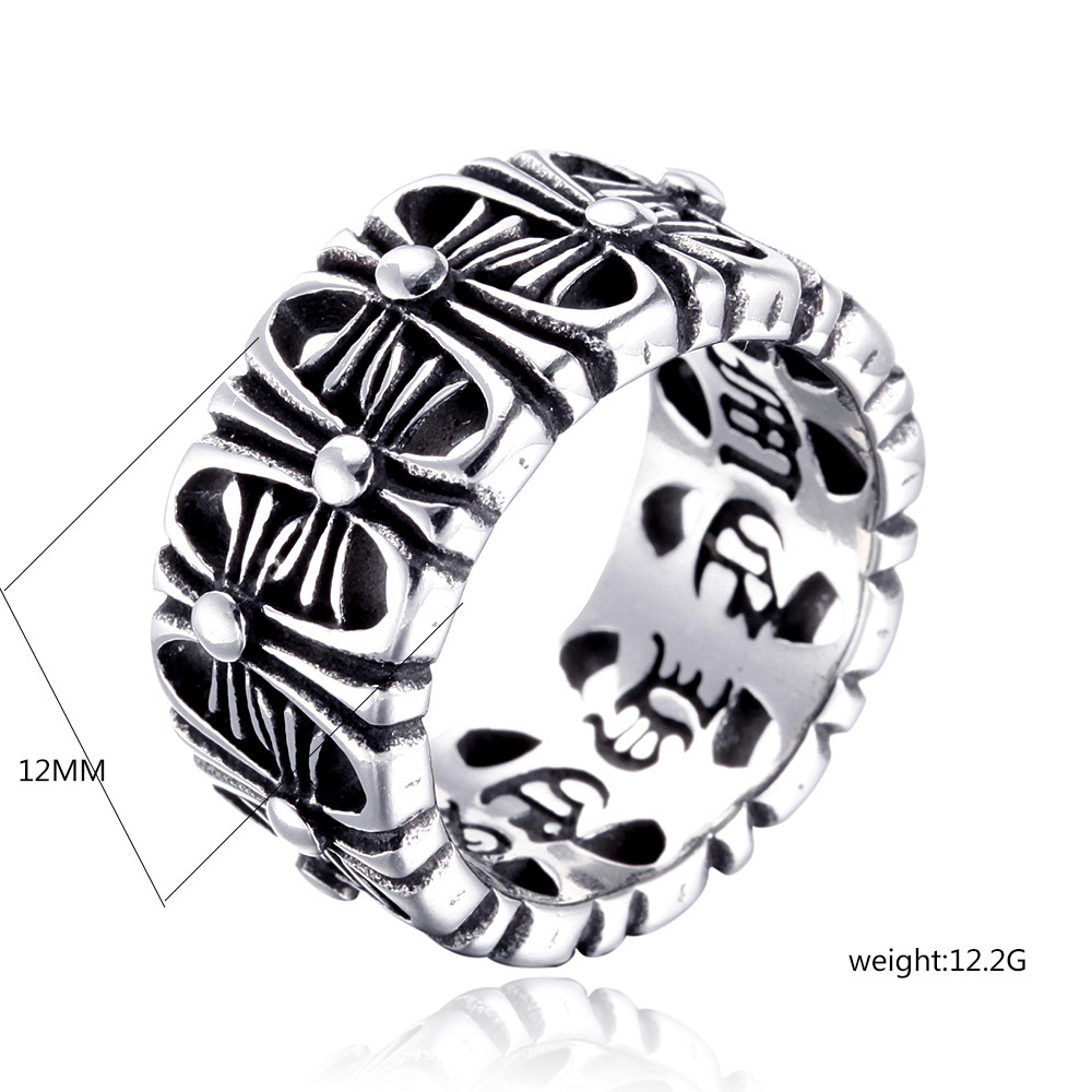 

2020 Punk Jesus Cross White for Men Women Stainless Steel Crucifix CZ Band Male Jewelry Silver Rings Brand Hip hop Male Female