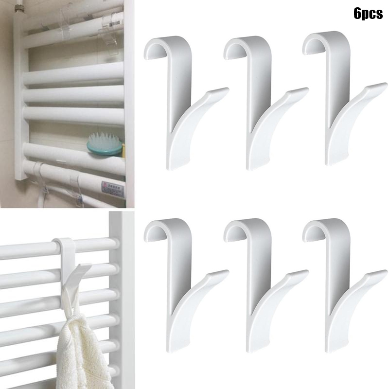 

Hot Towel Mop Hooks Hanger Storage Holders Clothes Hat Rail Radiator Tubular Bath Hook Holder I88 #1