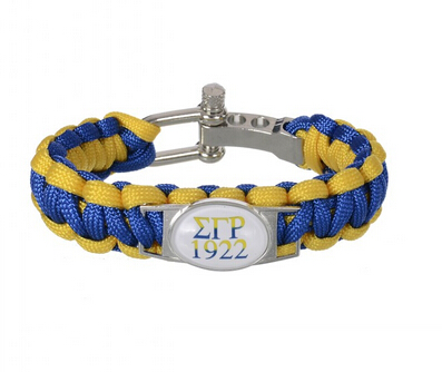 

10pcs Custom Greek Letters SGR Sorority 550 Paracord Bracelets Sigma Gamma Rho Adjustable