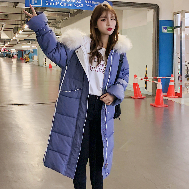 

2019 X-Long New Fashion Women Winter Jacket Cotton Padded Warm Thicken Ladies Big pocket Long Coats Parka Womens Jackets, Beige