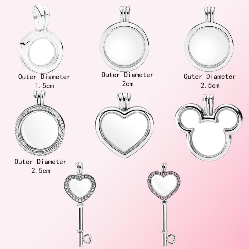 

Pendant Necklaces 100% 925 Sterling Silver Original Magic Box Series Floating Locket Personality Jewelry Factory Direct