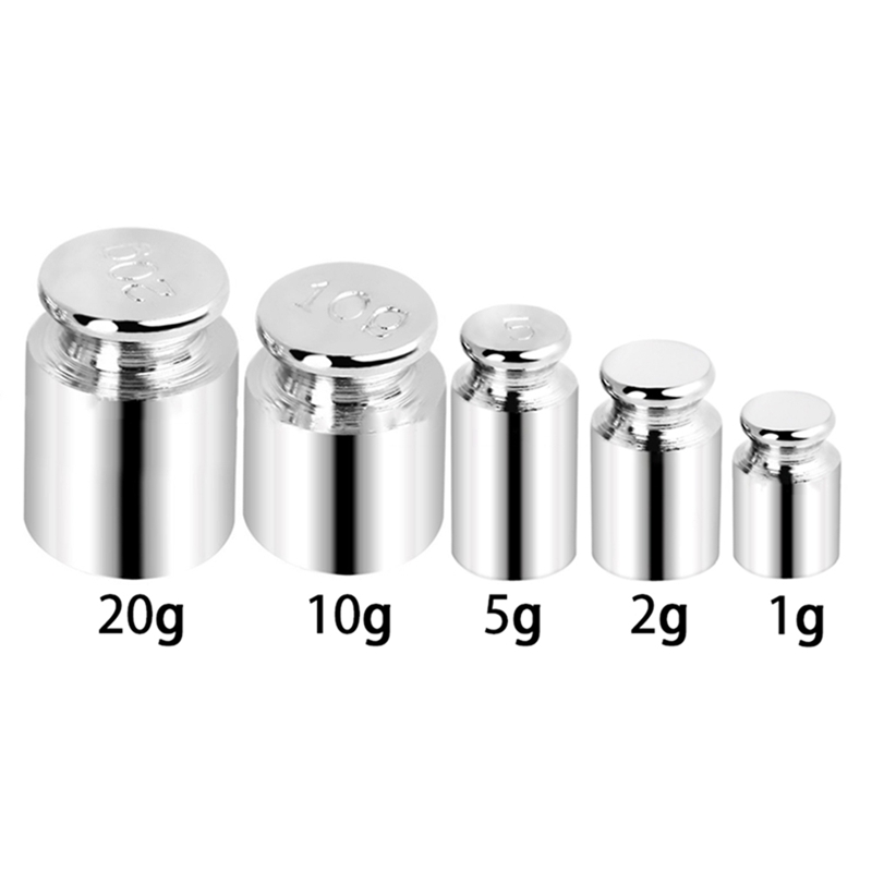 

5Pcs/set 1g 2g 5g 10g 20g High Presision Chrome Plating Gram Calibration Weight Set Weights For Digital Scale Balance