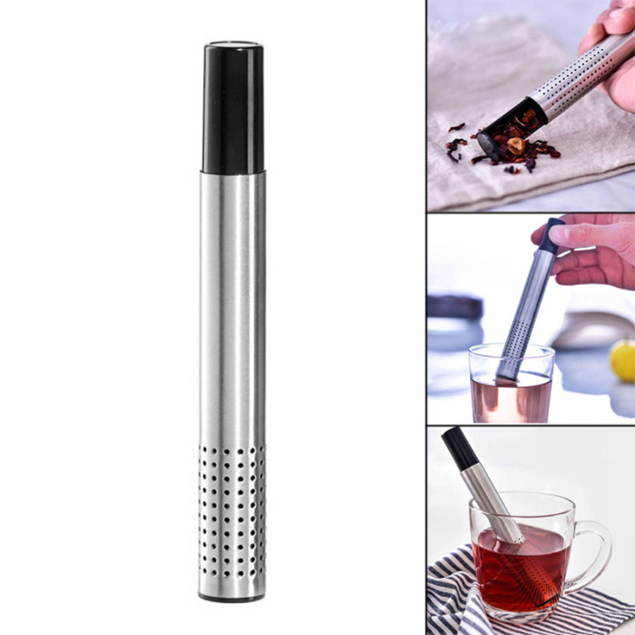 

Stainless Steel Tea Infuser Strainer Stick Creative Long Pipe Design Mesh Tea Filter Portable Teaware OOA7594-6