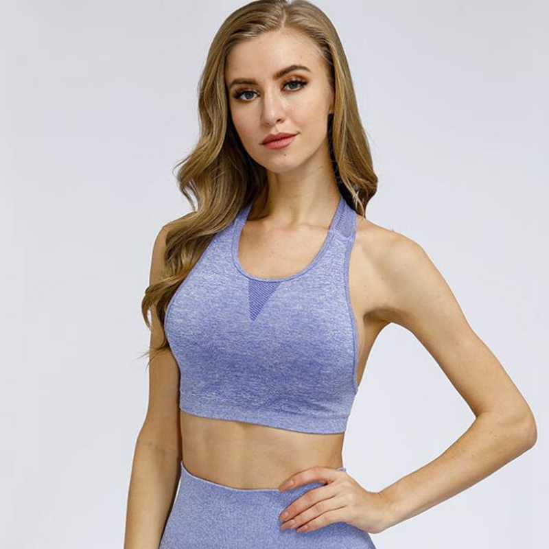 

7 Colors Women Seamless yoga Fitness Sports Bra Running Workout Yoga Bra Female Sports Workout GYM Clothing Top Sportswear, Black