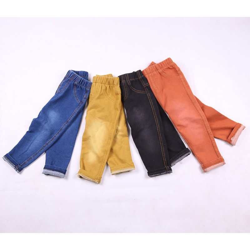 

2019 Kids 4 Colors Jeans Spring & Summer Style Fashion Denim Pants CottonTrousers for Baby Boys & Girls, Black