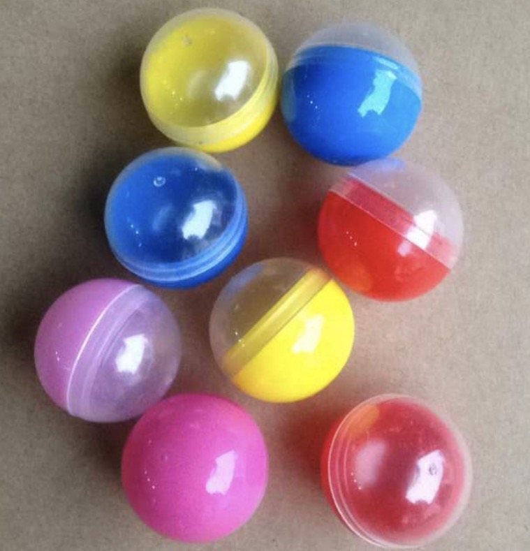 100PCS Diameter:45mm party supplies Empty Plastic Toy Capsule Egg shell Ball Vending Machine Colorfull Capsule-image-450726548