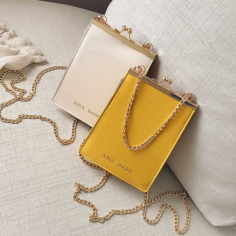 

Handbag 2020 Small Chains Bag Women Candy Color Fashion Messenger Bags Female Handbag Shoulder Bag Women Bolsa Feminina, White