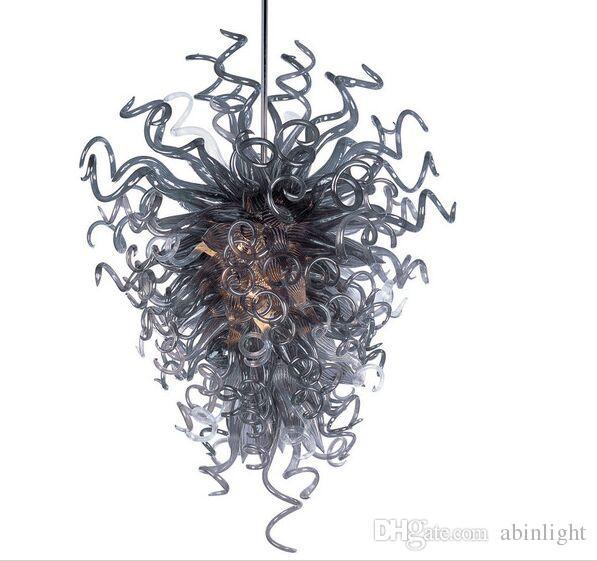

CE UL Certificate Blown Glass Grey Chandeliers Antique Murano Glass Chain Chandeliers for Hotel Decoration