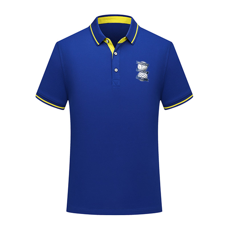 

Birmingham City Polo Shirt Summer Mens Business Casual Tops Men's sports Run Short Sleeve Polo Shirt training Polos Men's Polos