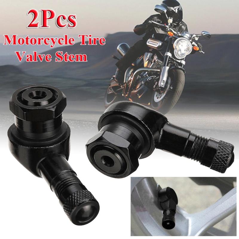 

2x Black CNC Motorcycle 90 Degree Angle Wheel Tire Stem Tubeless Valve Aluminum