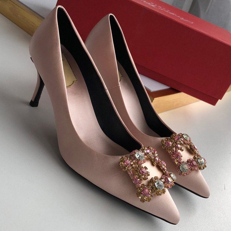 

With box high designer sexy high heel women's fine with spring and summer wild light bottoms shoes size35-41
