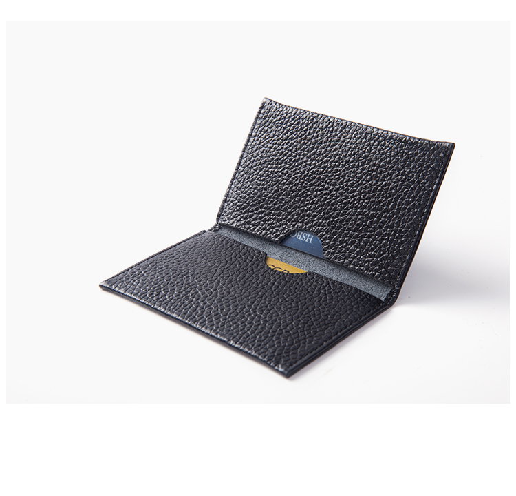 

Slim Genuine Leather Card Case Wallet Minimalist Credit Card Holder Money Clip for Men and Women, Wine red