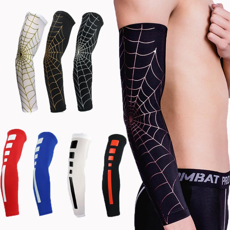Spider Web Protective Elbow Sleeve Anti-Skid Elbow Warmers Sleeves For Cycling Y