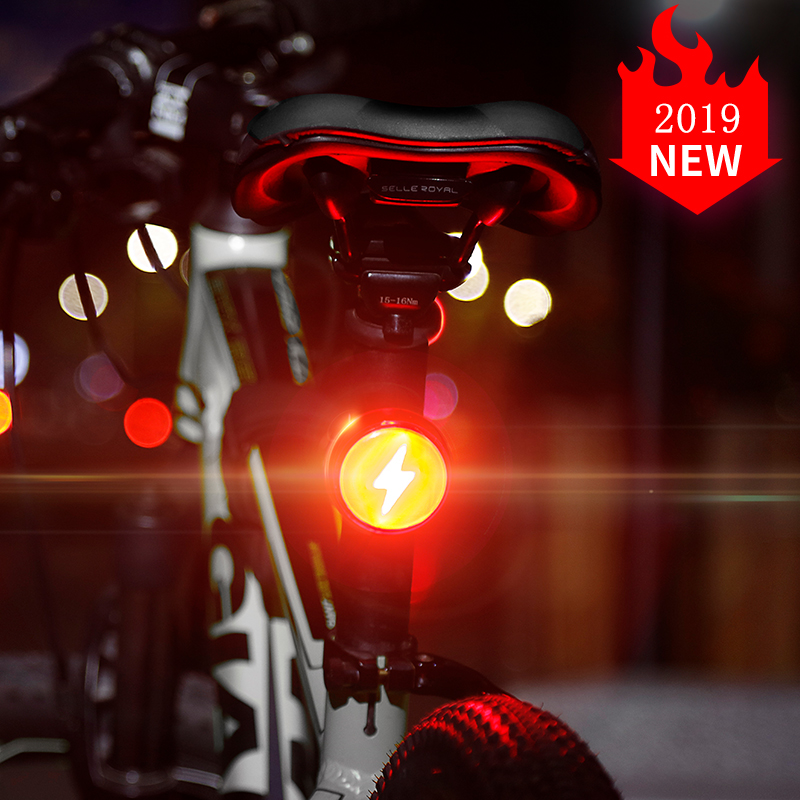 

Bicycle Light Multifunction Warning Safety Light IPx5 Waterproof Bicycle Tail Road Bike USB Charging Safety Warning