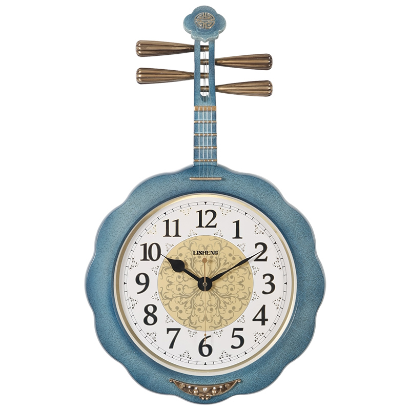 

Chinese Art Large Wall Clock Vintage Hanging Clock Creative Wall Watch Living Room Pipa Bedroom Pendule Mural Decor SC81